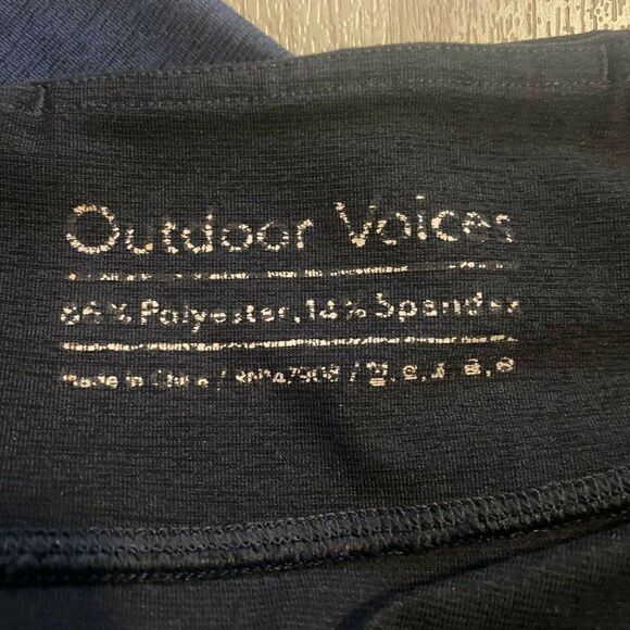 Outdoor Voices Womens Blue Black Elastic Waist Stretch Activewear Pant Sz Medium - Picture 8 of 8